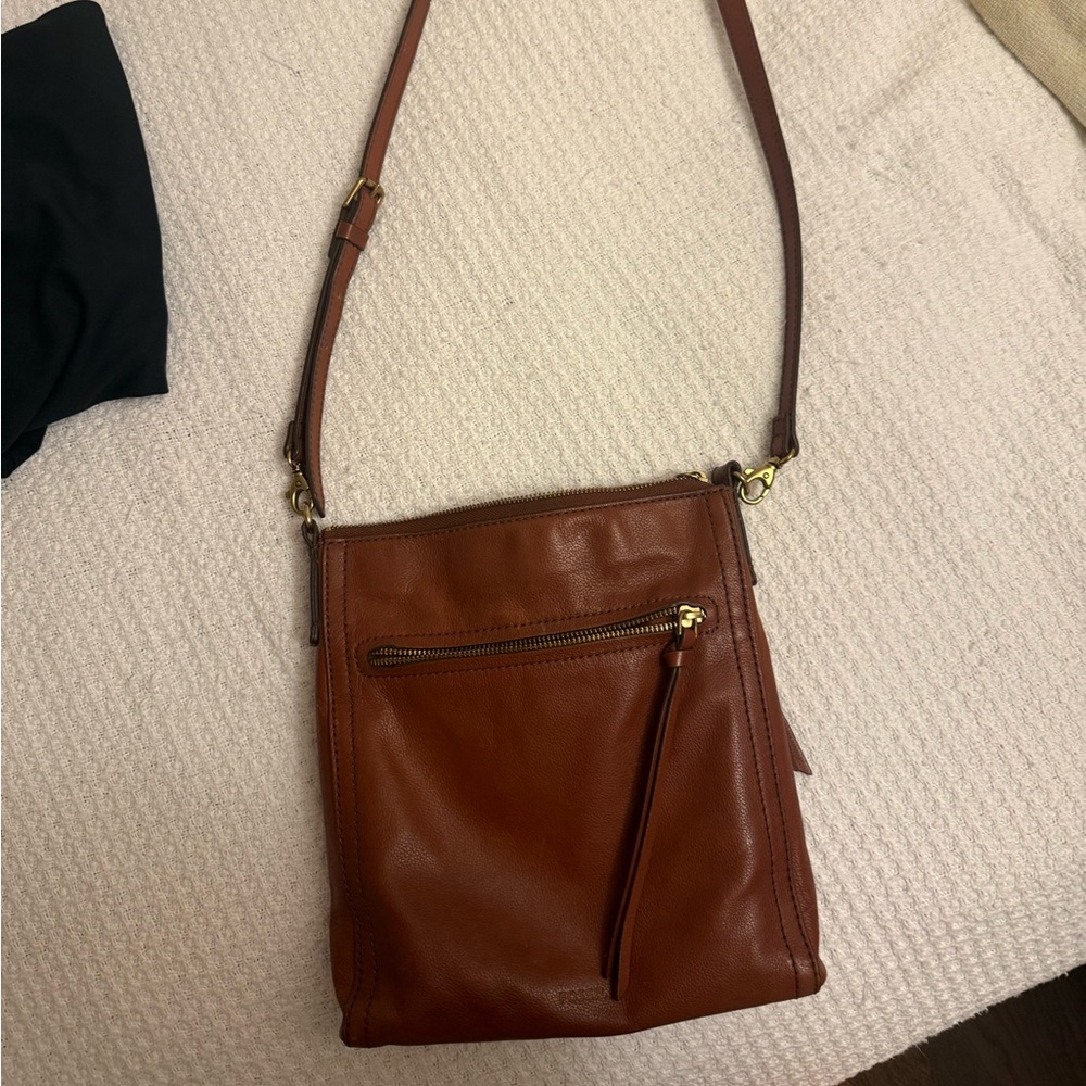 Brown Leather Crossbody Bag